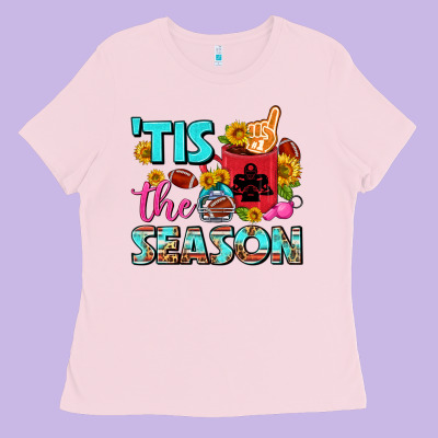 Tis The Season Football Coffee Mug Ladies Tee Designed By Fadigitalartstudio