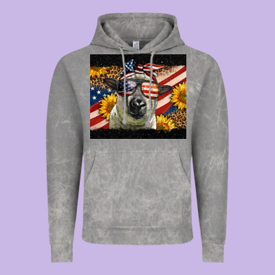 Western 4th Of July Sheep Vintage Hoodie Designed By Lillyallendesigns