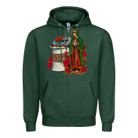 Sports Green our lady of guadalupe coffee Zipper Hoodie - JahusDesignShop