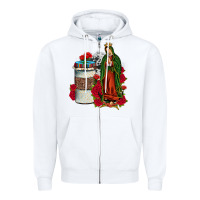 White our lady of guadalupe coffee Zipper Hoodie - JahusDesignShop