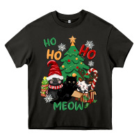 Asphalt ho ho ho meow Heavy Core Tee - CowGirlArtShop