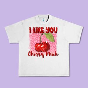 I Like You Cherry Much Urban Heavy Tee Designed By Fadigitalartstudio