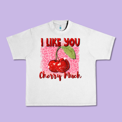 I Like You Cherry Much Urban Heavy Tee Designed By Fadigitalartstudio