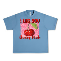 Pebble Blue i like you cherry much Urban Heavy Tee - FaDigitalArtStudio