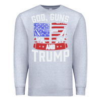 Heather Grey god guns and trump Premium Sweatshirt - artisFamous