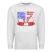 Oatmeal Heather god guns and trump Premium Sweatshirt - artisFamous