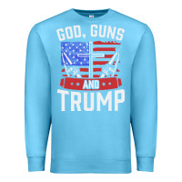 Ocean Blue god guns and trump Premium Sweatshirt - artisFamous