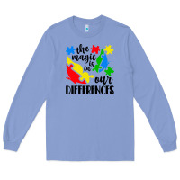 Colony Blue the magic is in our differences Long Sleeve Tee - CowhideDigitalArt