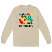 Mushroom the magic is in our differences Long Sleeve Tee - CowhideDigitalArt