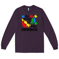 Plum the magic is in our differences Long Sleeve Tee - CowhideDigitalArt