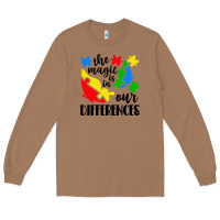 Toasted Coconut the magic is in our differences Long Sleeve Tee - CowhideDigitalArt