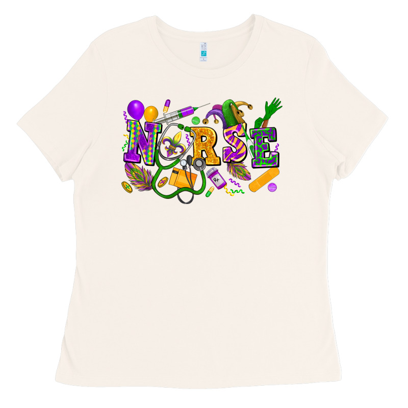 Nurse Mardi Gras Ladies Tee by FaDigitalArtStudio | Teevron