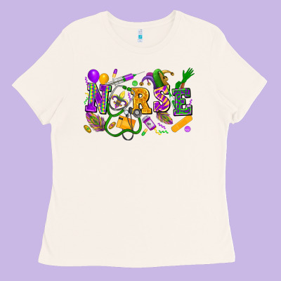 Nurse Mardi Gras Ladies Tee Designed By Fadigitalartstudio