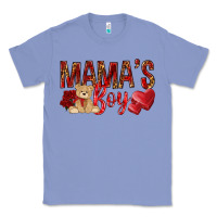 Colony Blue Mamas boy with leopard mother's day Classic Tee - HowdyJamesFarm