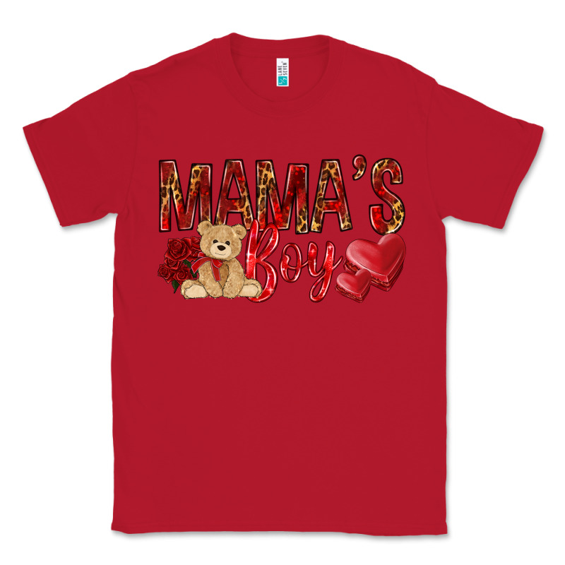 Mamas Boy With Leopard Mother's Day Classic Tee by HowdyJamesFarm | Teevron