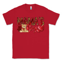 Red Mamas boy with leopard mother's day Classic Tee - HowdyJamesFarm