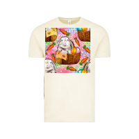 Vintage Arctic Easter Bunny With Hamper Seamless Pattern Vintage Tee - BundleAndBundleShop