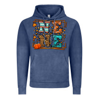 Vintage Denim Fall Autumn Leopard Nene Vintage Hoodie - LillyAllenDesigns