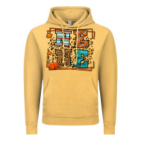 Vintage Mustard Fall Autumn Leopard Nene Vintage Hoodie - LillyAllenDesigns