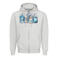 Dove Grey winter coffee Zipper Hoodie - JahusDesignShop