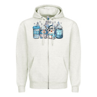 Oatmeal Heather winter coffee Zipper Hoodie - JahusDesignShop
