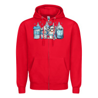 Red winter coffee Zipper Hoodie - JahusDesignShop