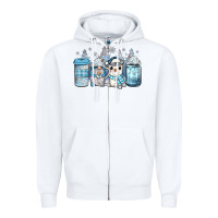 White winter coffee Zipper Hoodie - JahusDesignShop
