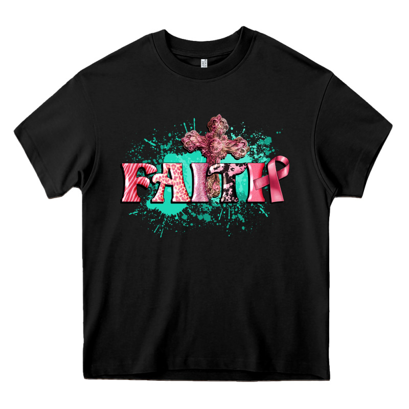 Faith Breast Cancer Heavy Core Tee by CowGirlArtShop | Teevron