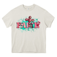 Cream faith breast cancer Heavy Core Tee - CowGirlArtShop