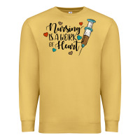 Antique Gold nursing i̇s a work of heart Premium Sweatshirt - JahusDesignShop