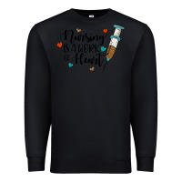 Black nursing i̇s a work of heart Premium Sweatshirt - JahusDesignShop