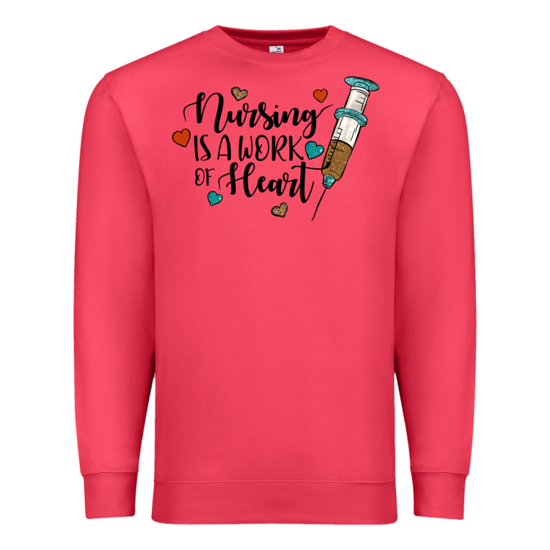 Nursing İs A Work Of Heart Premium Sweatshirt by JahusDesignShop | Teevron