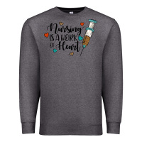 Charcoal Heather nursing i̇s a work of heart Premium Sweatshirt - JahusDesignShop