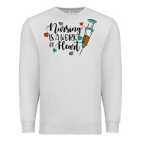 Dove Grey nursing i̇s a work of heart Premium Sweatshirt - JahusDesignShop