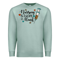 Seafoam nursing i̇s a work of heart Premium Sweatshirt - JahusDesignShop