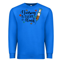 True Royal nursing i̇s a work of heart Premium Sweatshirt - JahusDesignShop