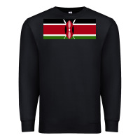 Black kenya flag Premium Sweatshirt - artisFamous