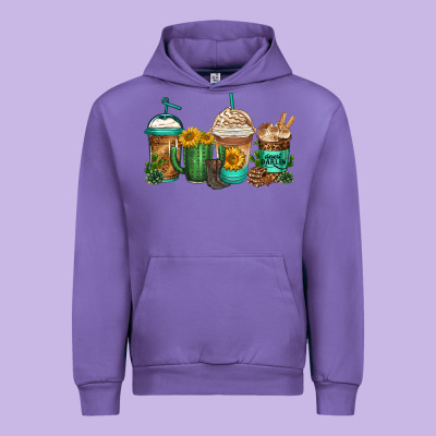 Desert Darlin Coffee Cups Urban Hoodie Designed By Jasminsmagicworld