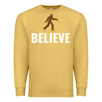 Antique Gold believe bigfoot white Premium Sweatshirt - artisFamous