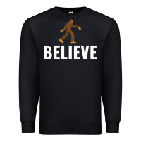 Black believe bigfoot white Premium Sweatshirt - artisFamous