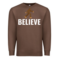 Chestnut believe bigfoot white Premium Sweatshirt - artisFamous