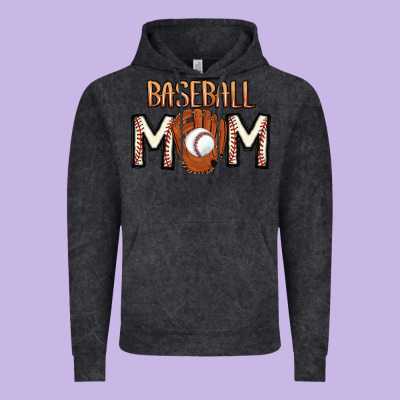 Baseball Mom Vintage Hoodie Designed By Cowhidedigitalart