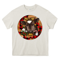 Cream Christmas Baby Cow Heavy Core Tee - RanaPortraitStore