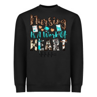 Black nursing is a work of heart Heavyweight Sweatshirt - JahusDesignShop