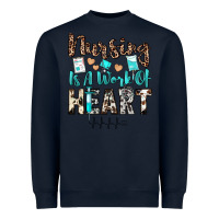 Navy nursing is a work of heart Heavyweight Sweatshirt - JahusDesignShop