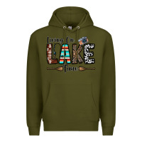 Army Green living on lake time Premium Hoodie - CowhideDigitalArt
