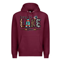 Burgundy living on lake time Premium Hoodie - CowhideDigitalArt