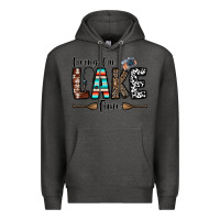 Charcoal Heather living on lake time Premium Hoodie - CowhideDigitalArt