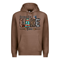 Chestnut living on lake time Premium Hoodie - CowhideDigitalArt