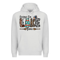 Dove Grey living on lake time Premium Hoodie - CowhideDigitalArt